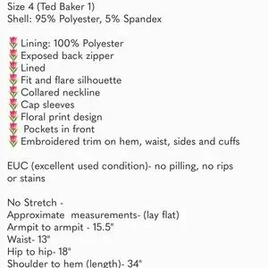 Ted Baker London Dresses Ted Baker White Floral Fit Flare